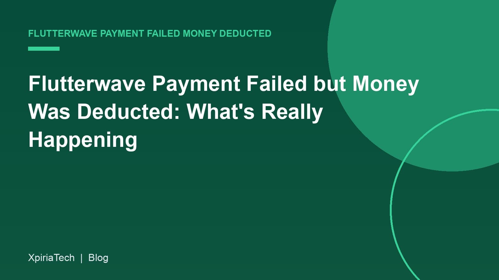 Cover graphic for the article: Flutterwave Payment Failed but Money Was Deducted: What's Really Happening
