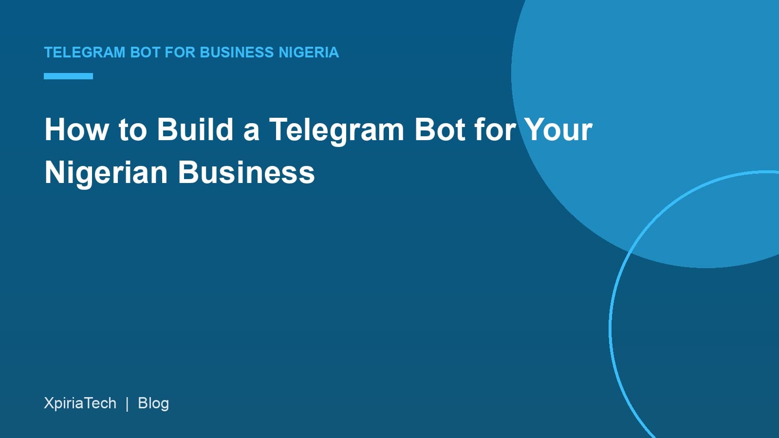 Cover graphic for the article: How to Build a Telegram Bot for Your Nigerian Business